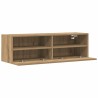 Meuble TV mural 100 x 30 x 30 cm chêne artisanal 626629626629