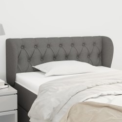 Tête de lit avec oreilles Gris foncé 103x23x78/88 cm Tissu 626630626630