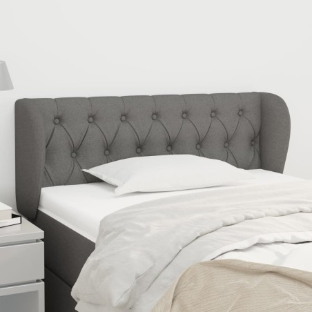 Tête de lit avec oreilles Gris foncé 103x23x78/88 cm Tissu 626630626630