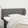 Tête de lit avec oreilles Gris foncé 103x23x78/88 cm Tissu 626630626630