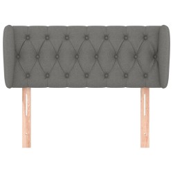 Tête de lit avec oreilles Gris foncé 103x23x78/88 cm Tissu 626630626630