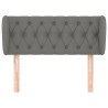 Tête de lit avec oreilles Gris foncé 103x23x78/88 cm Tissu 626630626630
