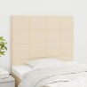  Têtes de lit 2 pcs Crème 100x5x78/88 cm Tissu 