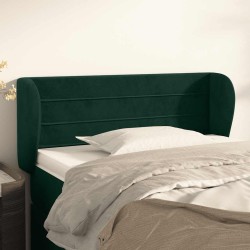 Tête de lit avec oreilles Vert foncé 83x23x78/88 cm Velours 626631626631