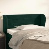 Tête de lit avec oreilles Vert foncé 83x23x78/88 cm Velours 626631626631