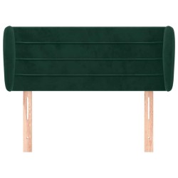 Tête de lit avec oreilles Vert foncé 83x23x78/88 cm Velours 626631626631