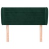Tête de lit avec oreilles Vert foncé 83x23x78/88 cm Velours 626631626631