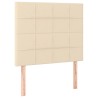  Têtes de lit 2 pcs Crème 100x5x78/88 cm Tissu 