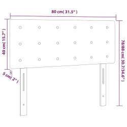 Tête de lit Bleu foncé 80x5x78/88 cm Velours 626633626633