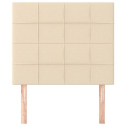  Têtes de lit 2 pcs Crème 100x5x78/88 cm Tissu 