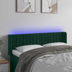 Tête de lit à LED Vert foncé 147x16x78/88 cm Velours 626634626634