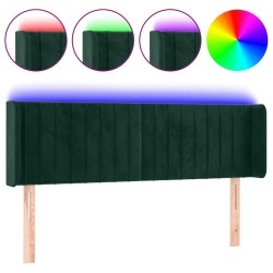 Tête de lit à LED Vert foncé 147x16x78/88 cm Velours 626634626634