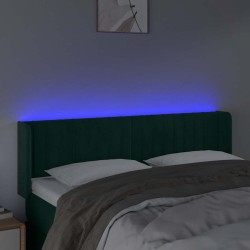 Tête de lit à LED Vert foncé 147x16x78/88 cm Velours 626634626634
