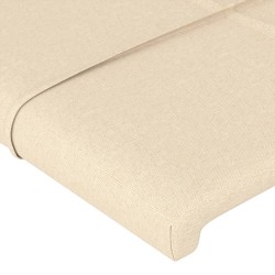  Têtes de lit 2 pcs Crème 100x5x78/88 cm Tissu 