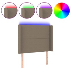 Tête de lit à LED Taupe 103x16x118/128 cm Tissu 626636626636