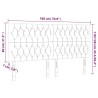 Tête de lit à LED Taupe 180x7x118/128 cm Tissu 626640626640