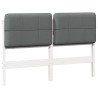 Tête de lit capitonnée Blanc et gris clair 150 cm Pin massif 626641626641