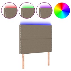 Tête de lit à LED Taupe 100x5x118/128 cm Tissu 626642626642