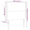 Tête de lit à LED Taupe 100x5x118/128 cm Tissu 626642626642