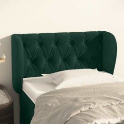 Tête de lit avec oreilles Vert foncé 83x23x78/88 cm Velours 626643626643