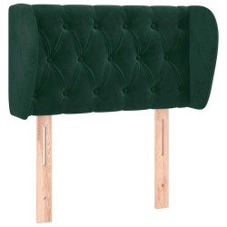 Tête de lit avec oreilles Vert foncé 83x23x78/88 cm Velours 626643626643