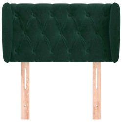 Tête de lit avec oreilles Vert foncé 83x23x78/88 cm Velours 626643626643