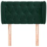 Tête de lit avec oreilles Vert foncé 83x23x78/88 cm Velours 626643626643