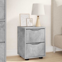 Table de chevet Gris béton 30,5 x 30 x 43 cm Bois d'ingénierie 626644626644