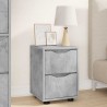 Table de chevet Gris béton 30,5 x 30 x 43 cm Bois d'ingénierie 626644626644