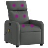 Fauteuil inclinable de massage en tissu gris foncé 626646626646