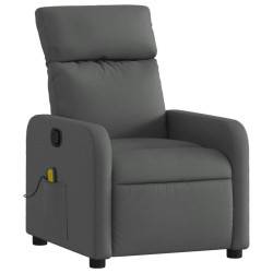 Fauteuil inclinable de massage en tissu gris foncé 626646626646