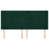 Tête de lit avec oreilles Vert foncé 163x16x118/128 cm Velours 626647626647