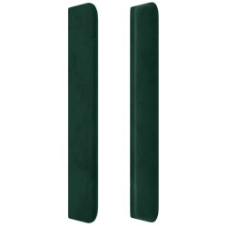 Tête de lit avec oreilles Vert foncé 163x16x118/128 cm Velours 626647626647
