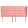 Tête de lit avec oreilles Rose 163x23x118/128 cm Velours 626648626648