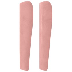 Tête de lit avec oreilles Rose 163x23x118/128 cm Velours 626648626648
