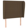Tête de lit avec oreilles Marron foncé 103x23x118/128 cm Tissu 626649626649
