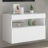 Meuble TV mural avec lumières LED blanc 60x30x40 cm 626652626652