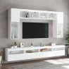 Meuble TV mural avec lumières LED blanc 60x30x40 cm 626652626652