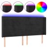 Tête de lit à LED Noir 203x16x118/128 cm Velours 626657626657