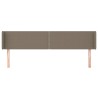 Tête de lit avec oreilles Taupe 203x16x78/88 cm Tissu 626659626659
