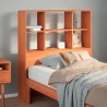 Tête de lit avec rangement cire marron 100cm bois massif de pin 626660626660
