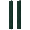 Tête de lit avec oreilles Vert foncé 203x16x118/128 cm Velours 626662626662