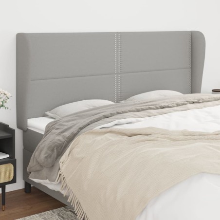 Tête de lit avec oreilles Gris clair 203x23x118/128 cm Tissu 626664626664