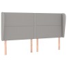 Tête de lit avec oreilles Gris clair 203x23x118/128 cm Tissu 626664626664