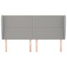 Tête de lit avec oreilles Gris clair 203x23x118/128 cm Tissu 626664626664