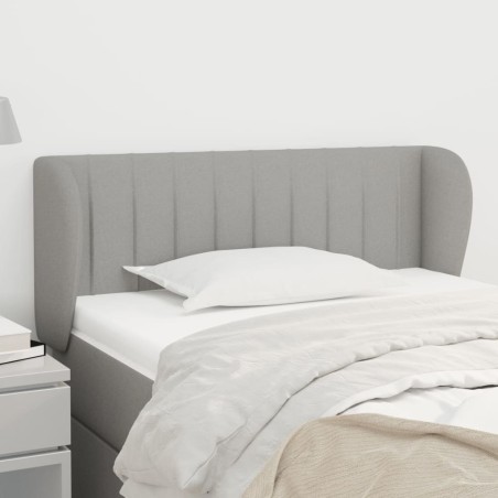 Tête de lit avec oreilles Gris clair 103x23x78/88 cm Tissu 626665626665