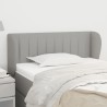 Tête de lit avec oreilles Gris clair 103x23x78/88 cm Tissu 626665626665