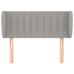 Tête de lit avec oreilles Gris clair 103x23x78/88 cm Tissu 626665626665
