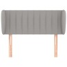 Tête de lit avec oreilles Gris clair 103x23x78/88 cm Tissu 626665626665