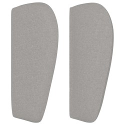 Tête de lit avec oreilles Gris clair 103x23x78/88 cm Tissu 626665626665
